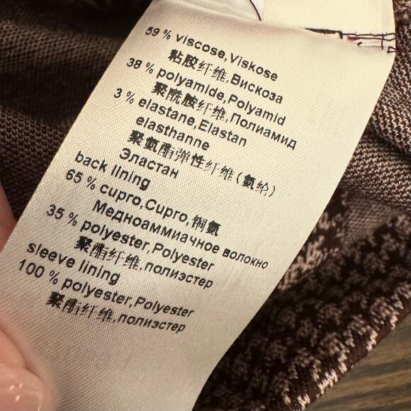 Marc Cain Houndstooth Herringbone Button Up Lace Blazer Small NWOT - Picture 12 of 16